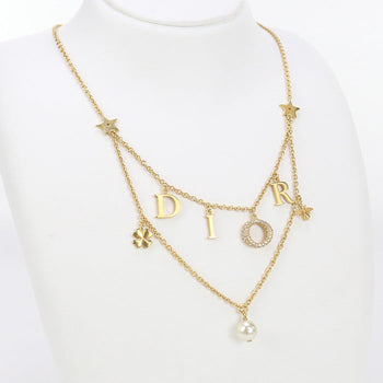 Dior N2879Womcy_D03S Necklace Dio(R)Evolution Necklace Double Chain Gold Plated, Faux Pearls,