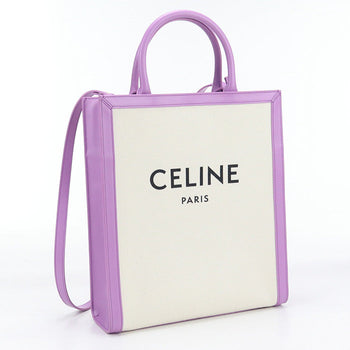 Celine Ce90162 Small Vertical Hippopotamus Tote Bag Cotton White Women