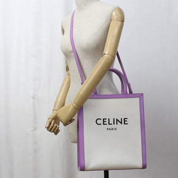 Celine Ce90162 Small Vertical Hippopotamus Tote Bag Cotton White Women