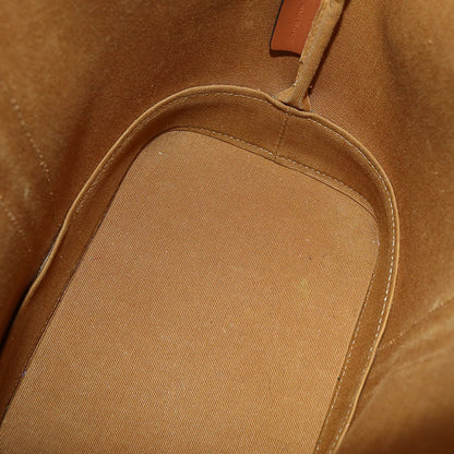 Celine 19144 2Cas Shoulder Bag Triomphe Small Bucket Calfskin Beige Women