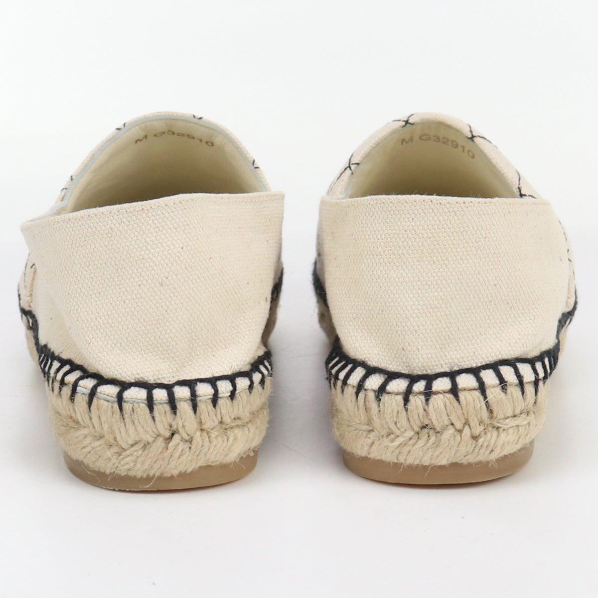 Chanel Espadrille Coco Mark Espadrille Canvas White Women