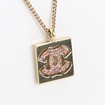 Chanel Ch89249 Rhinestone Necklace Metal/Rhinestone Gold Women
