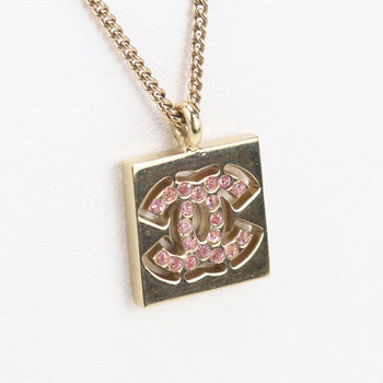 Chanel Ch89249 Rhinestone Necklace Metal/Rhinestone Gold Women