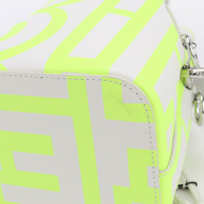 Fendi 8Bs010 Mini Montresor Diagonal Shoulder Bag Leather White Women