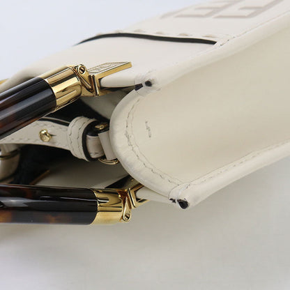 Fendi Fe90052 Sunshine Shopper Mini Tote Bag Leather White Women