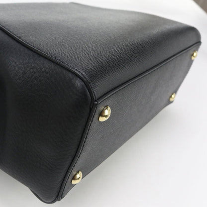 Fendi 8Bh253 Tote Bag Petit Two-Jour 2Way Handbag Leather Black Women