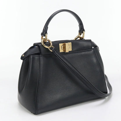 Fendi Fe92924 2Way Peek-A-Boo Mini Handbag Black Women