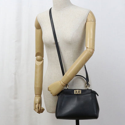 Fendi Fe92924 2Way Peek-A-Boo Mini Handbag Black Women