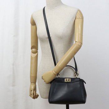 Fendi Fe92924 2Way Peek-A-Boo Mini Handbag Black Women