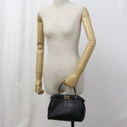 Fendi Fe92924 2Way Peek-A-Boo Mini Handbag Black Women