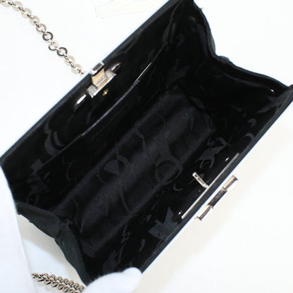 Ferragamo 21 6717 Chainshoulder Bag Gancini Diagonal Aluminum White Silver Women