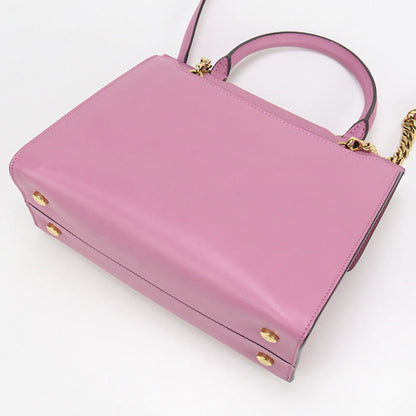 Ferragamo Fr89527 2Way Handbag Calfskin Pink Women