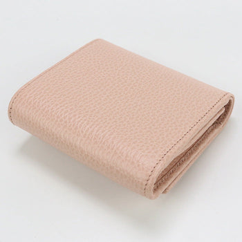 Gucci 598587 Bi-Fold Wallet Gg Marmont Double Gg Medium Wallet Leather Pink Women