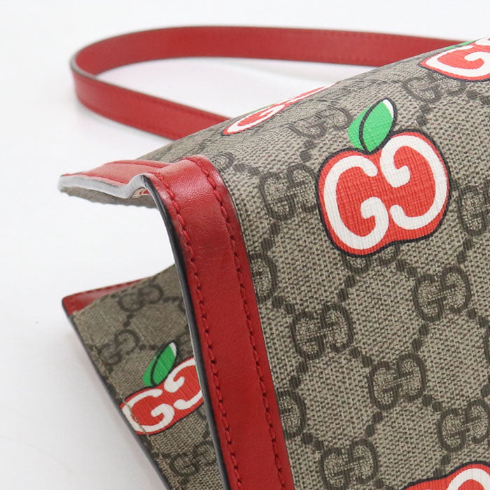 Gucci 498156 Shoulder Bag Padlock Gg Apple Chainshoulder Bag Gg Supreme Canvas, Leather Multicolor