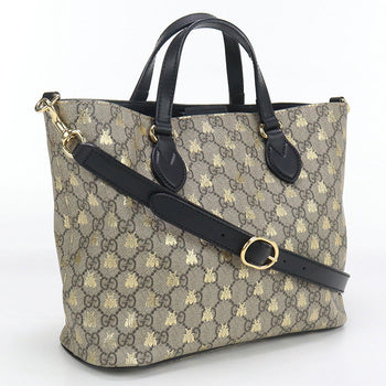 Gucci Gu90386 2Waytote Bag Gg Supreme Be Tote Bag Beige Women