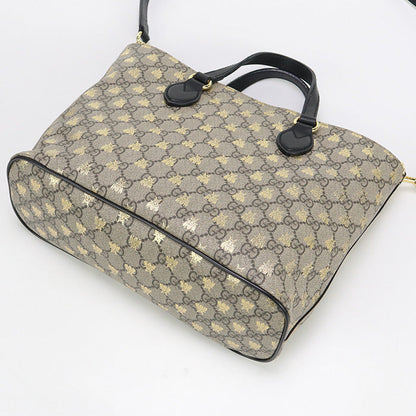 Gucci Gu90386 2Waytote Bag Gg Supreme Be Tote Bag Beige Women