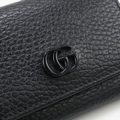 Gucci Gu90972 Tri-Fold Wallet Gg Marmont Three Fold Wallet Leather Black Women