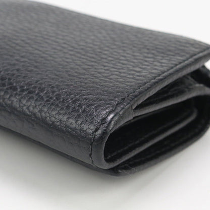 Gucci Gu90972 Tri-Fold Wallet Gg Marmont Three Fold Wallet Leather Black Women