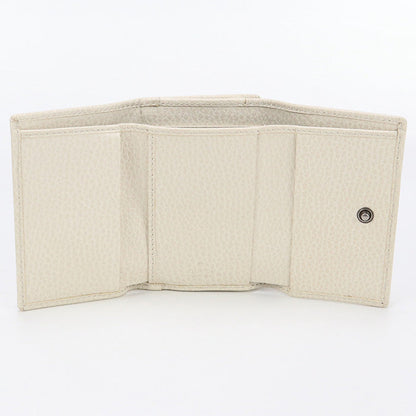 Gucci Gu92282 Gg Marmont Three Fold Wallet Leather White Women