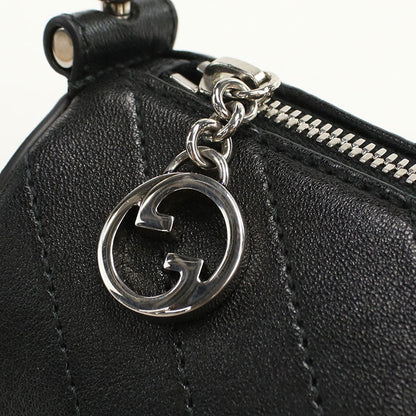 Gucci 760170 Blondy Handbag Leather Black Women