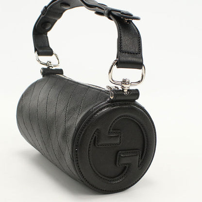 Gucci 760170 Blondy Handbag Leather Black Women