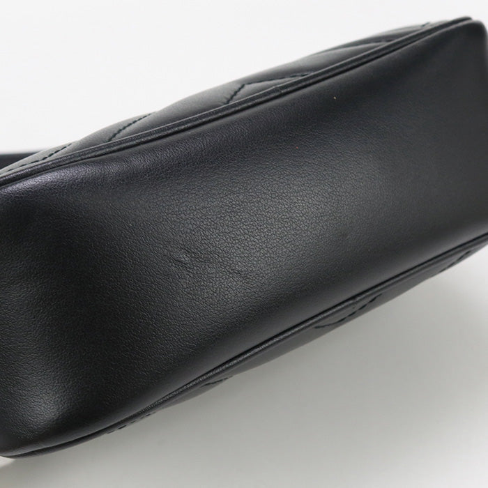 Gucci 447632 Shoulder Bag Gg Marmont Mini Camera Bag Leather Black Women