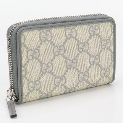 Gucci Gu92955 Zip Coin Case Gg Supreme Coin Pocket Pvc Gray Unisex