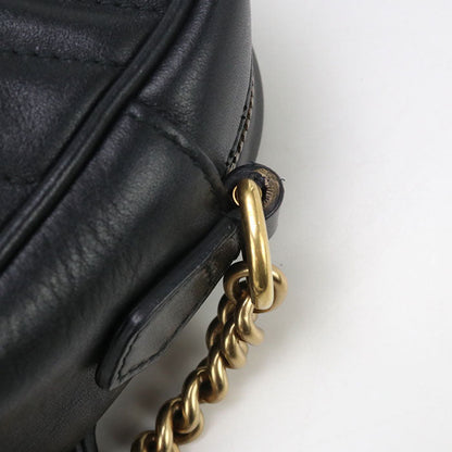 Gucci 447632 Shoulder Bag Gg Marmont Small Camera Bag Leather Black Women