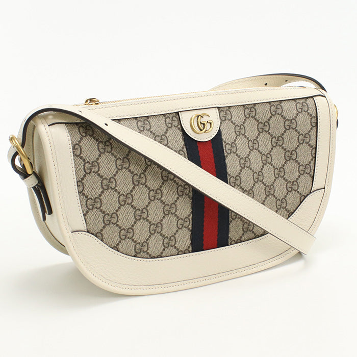 Gucci 674096 Ofidia Diagonal Shoulder Bag Shoulder Bag Gg Supreme Beige Women