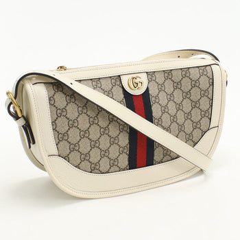 Gucci 674096 Ofidia Diagonal Shoulder Bag Shoulder Bag Gg Supreme Beige Women