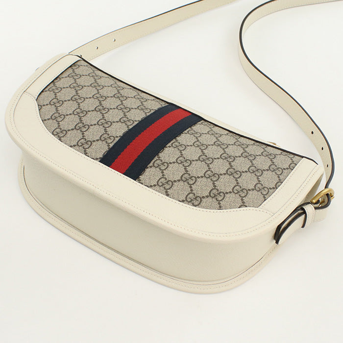 Gucci 674096 Ofidia Diagonal Shoulder Bag Shoulder Bag Gg Supreme Beige Women