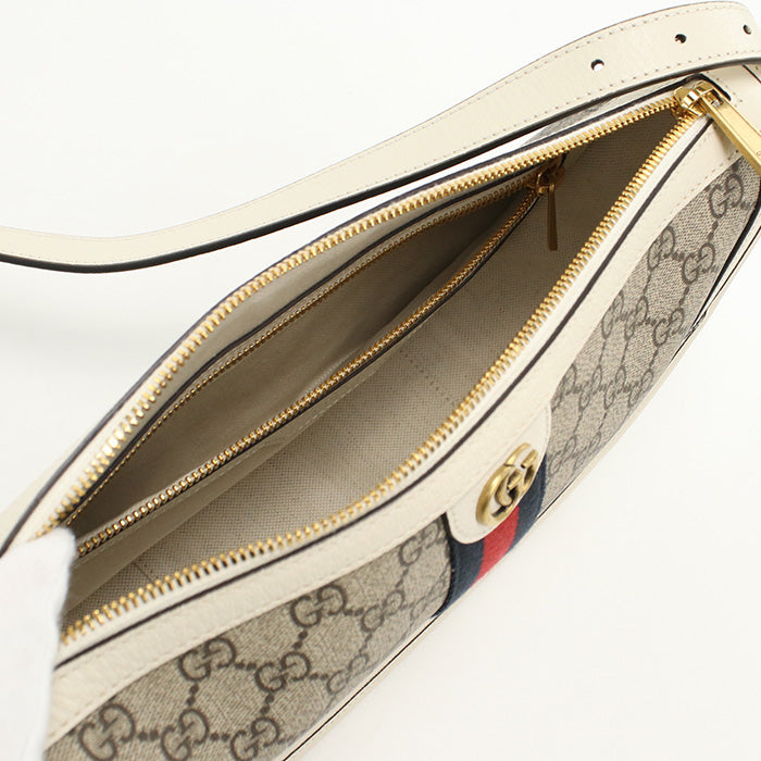 Gucci 674096 Ofidia Diagonal Shoulder Bag Shoulder Bag Gg Supreme Beige Women