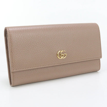 Gucci Gu93385 Continental Wallet Double G Purse Folio Leather Pink Women