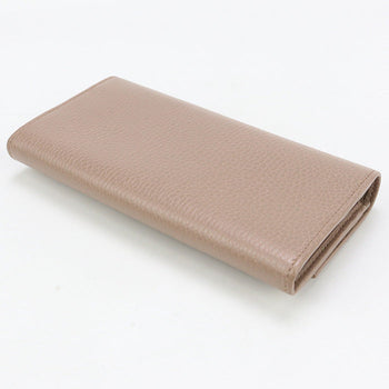 Gucci Gu93385 Continental Wallet Double G Purse Folio Leather Pink Women
