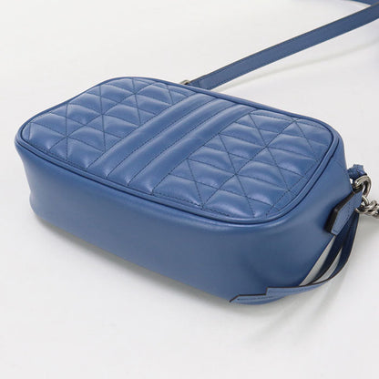 Gucci 447632 Gg Marmont Small Camera Bag Shoulder Bag Leather Blue Women