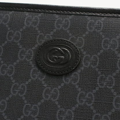 Gucci 672956 Interlocking G Clutch Bag Gg Supreme Black Mens
