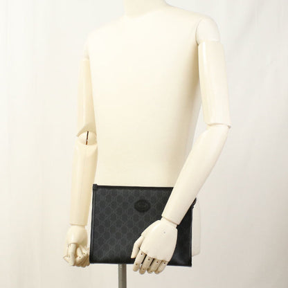 Gucci 672956 Interlocking G Clutch Bag Gg Supreme Black Mens