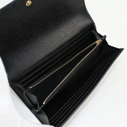 Gucci 772638 Continental Wallet Long With Double Fold Coin Purse Navy Women