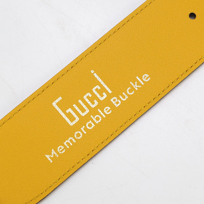 Gucci 709954 G Buckle Two-Tone Belt Belt Leather Blue Unisex