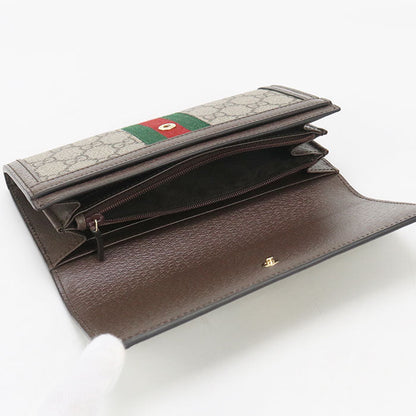 Gucci 523153 96Iwg 8745 Gg Continental Wallet Ofidia Long Wallet Beige Women