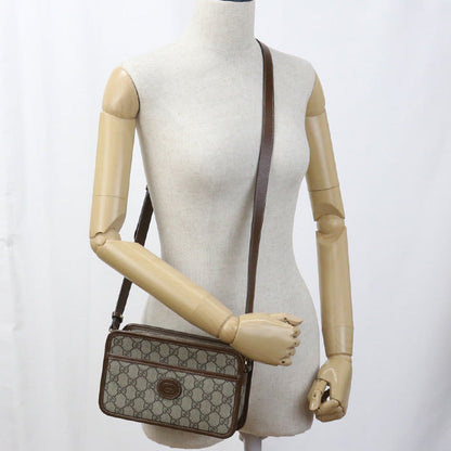 Gucci 658572 Interlocking G Diagonal Shoulder Bag Gg Supreme Beige Women