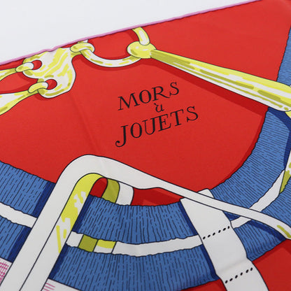 Hermes Calle 90 Scarf Silk Orange Unisex