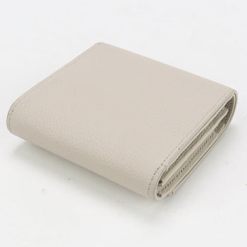 Loewe Lo93000 Compact Flap Wallet Anagram Folded Wallet Calfskin Beigewomen