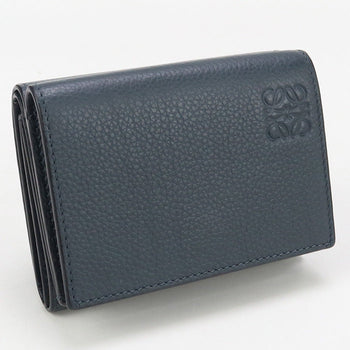 Loewe Lo93011 Trifold Wallet Anagram Three Fold Wallet Calfskin Navy Mens