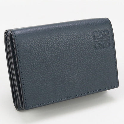 Loewe Lo93011 Trifold Wallet Anagram Three Fold Wallet Calfskin Navy Mens