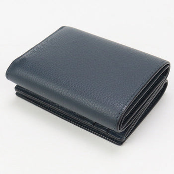 Loewe Lo93011 Trifold Wallet Anagram Three Fold Wallet Calfskin Navy Mens