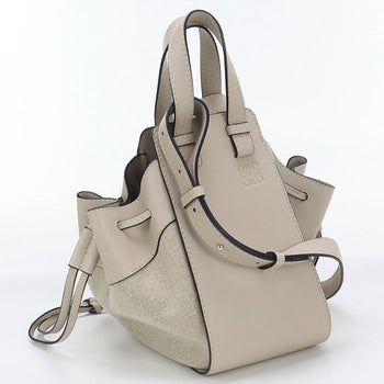 Loewe 314.12.V07 Mini Hammock Drawstring Bag Handbag Calfskin Beige Women