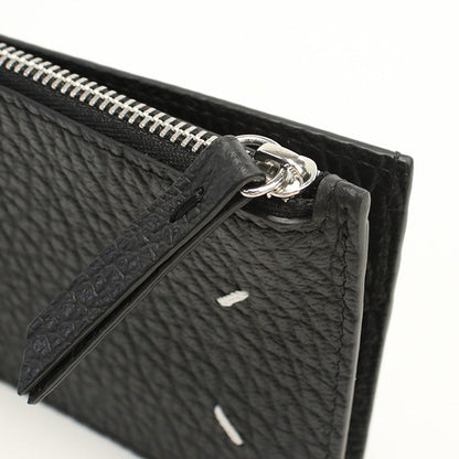 Maison Margiela Mar93159 4 Stitch Money Clip Folded Wallet Leather Black Women