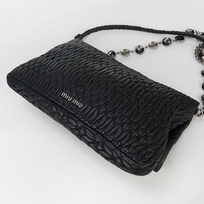 Miumiu(Outlet)2Way Shoulder Bag Tote Bag Materasse Leather Black Women