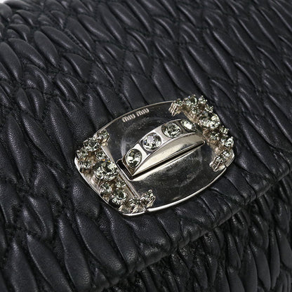 Miumiu(Outlet)2Way Shoulder Bag Tote Bag Materasse Leather Black Women